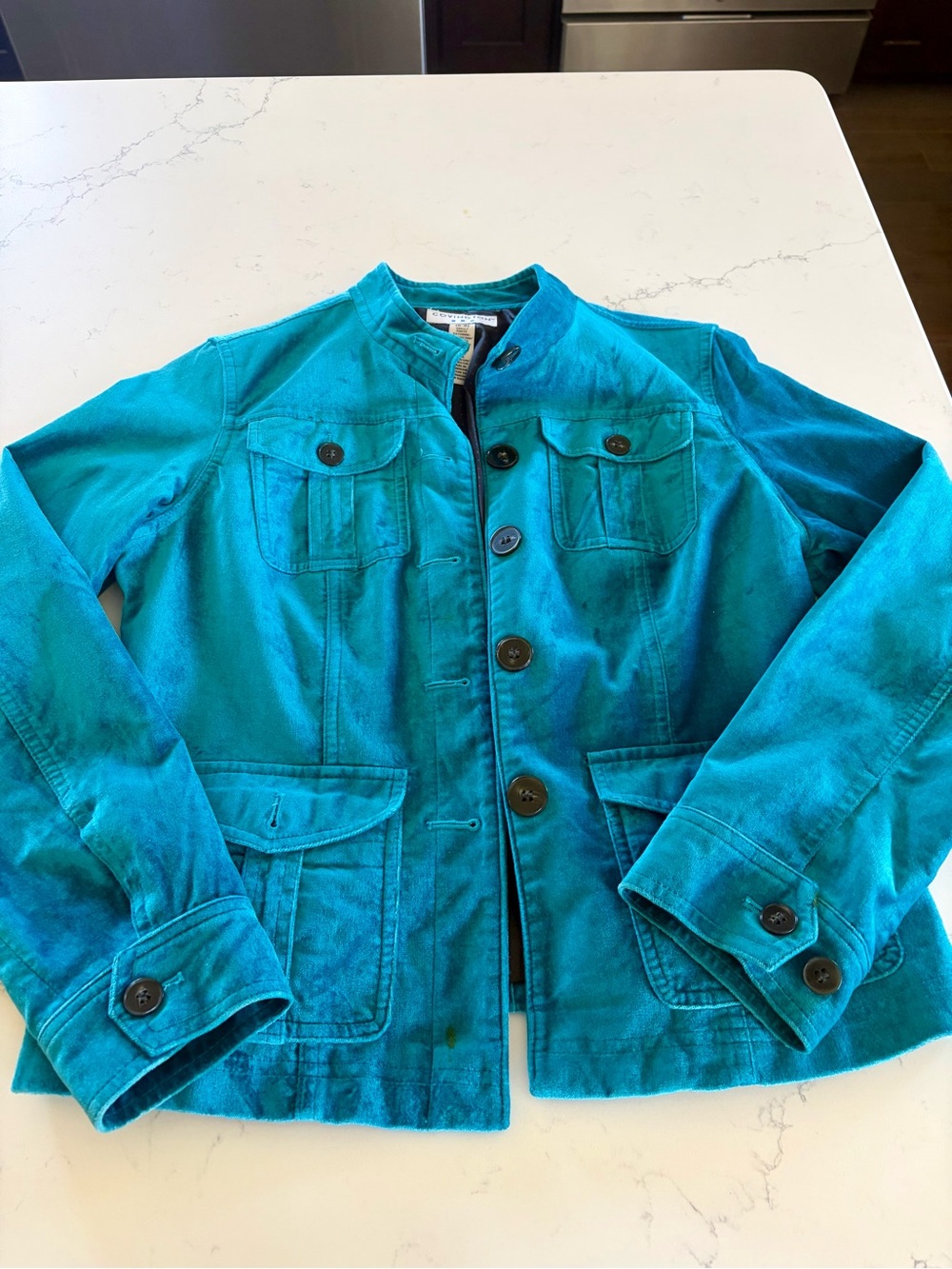 Covington Vintage Y2K Teal Button Up Jacket - Women’s Small (6-8)